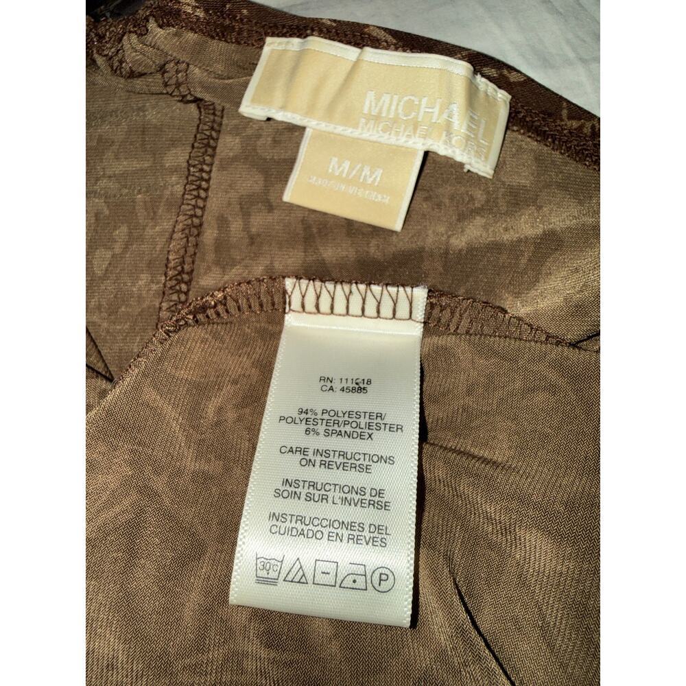 Michael Kors adjustable leather buckle straps draped neckline Fair condition - Picture 6 of 8